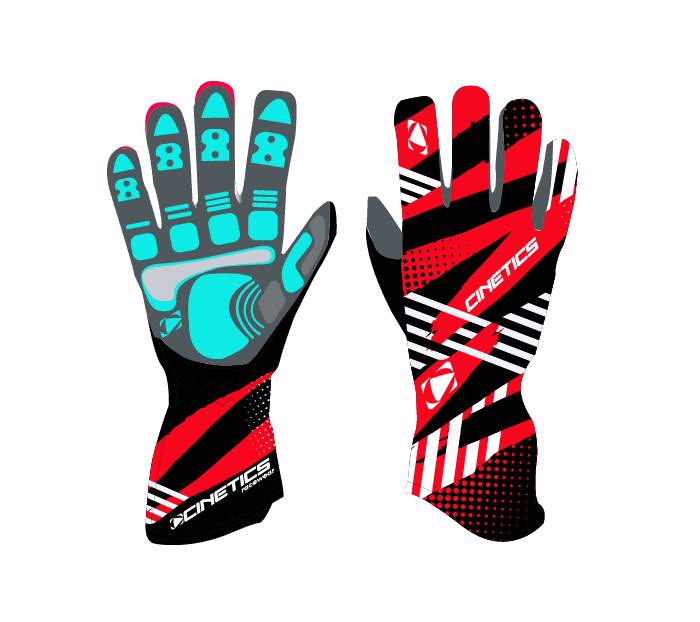 Gants Karting 100% Personnalisés - Cinetics racewear